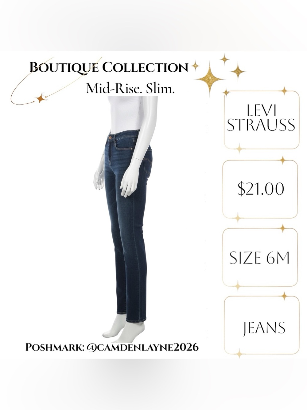 Levi's Dark Blue Skinny Jeans - Picture 10 of 12